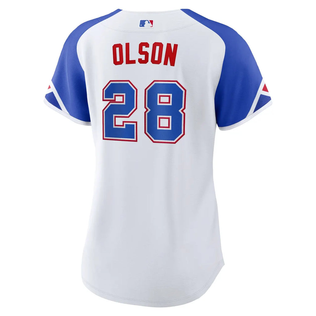 Nike Olson Braves White Jersey - Hình 4
