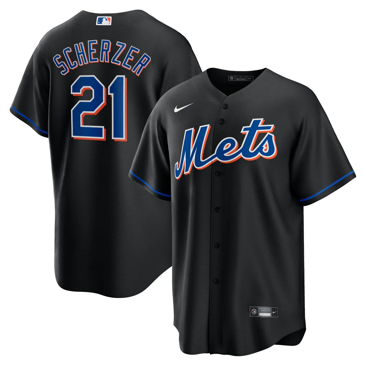 Scherzer Mets Black Jersey