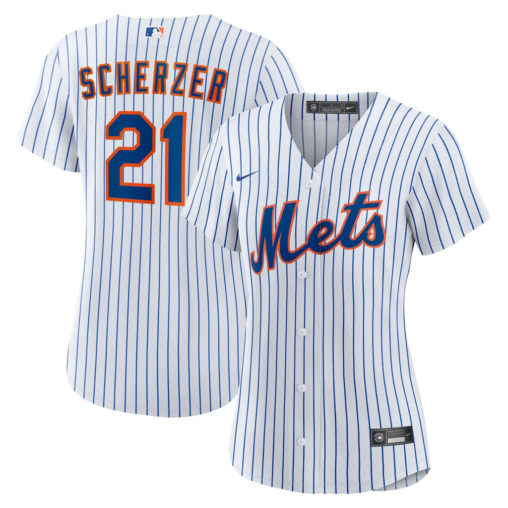Nike Scherzer Mets Pinstripe Jersey