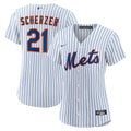 Nike Scherzer Mets Pinstripe Jersey