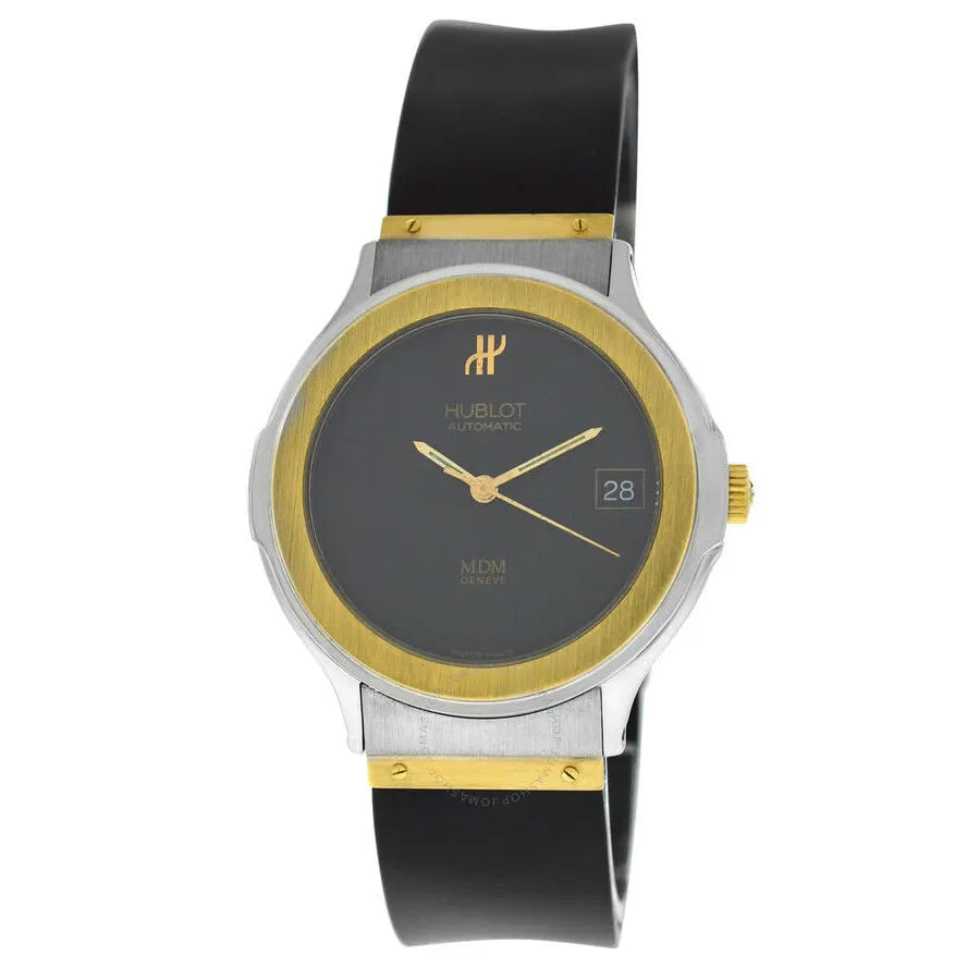 gold Hublot MDM Black Dial