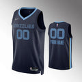 Grizzlies Navy Blue Custom Jersey