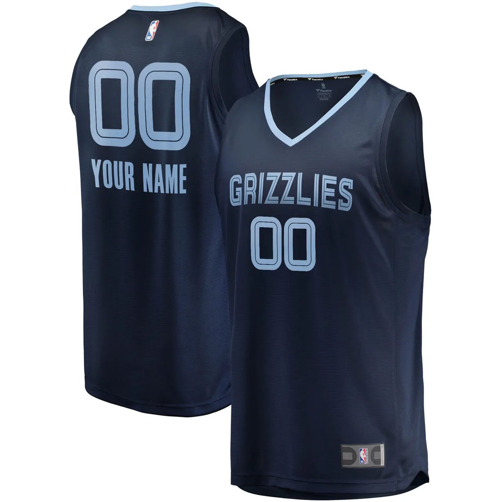 fanatics Grizzlies Navy Custom Jersey - Hình 2