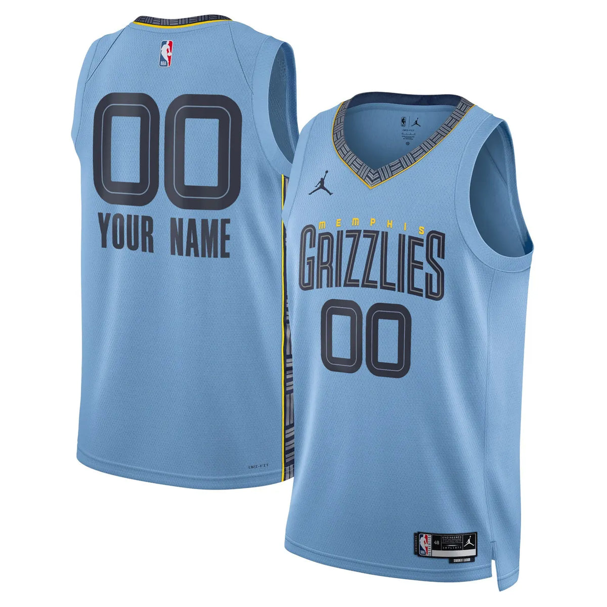 Memphis Grizzlies Light Blue Jersey - Hình 2