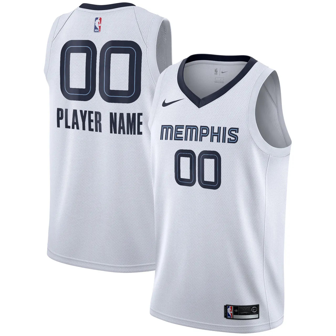 nike personalize Grizzlies White Custom Jersey
