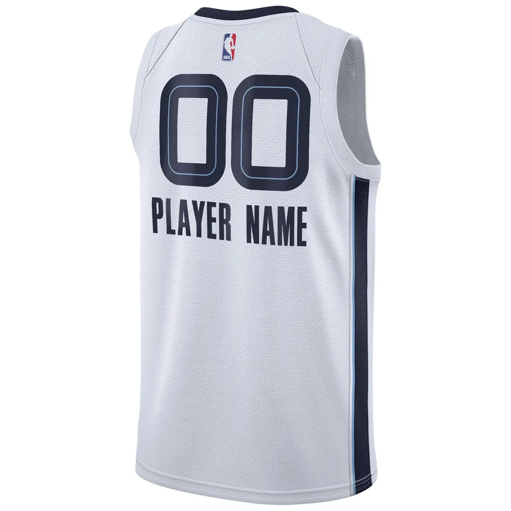 nike personalize Grizzlies White Custom Jersey - Hình 4