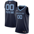 nike personalized Grizzlies Navy Custom Jersey