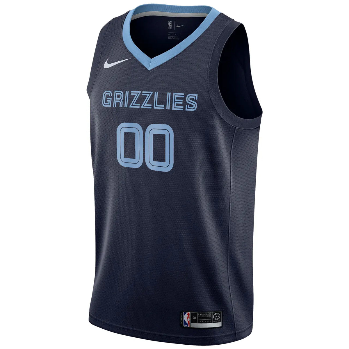 nike personalized Grizzlies Navy Custom Jersey - Hình 3
