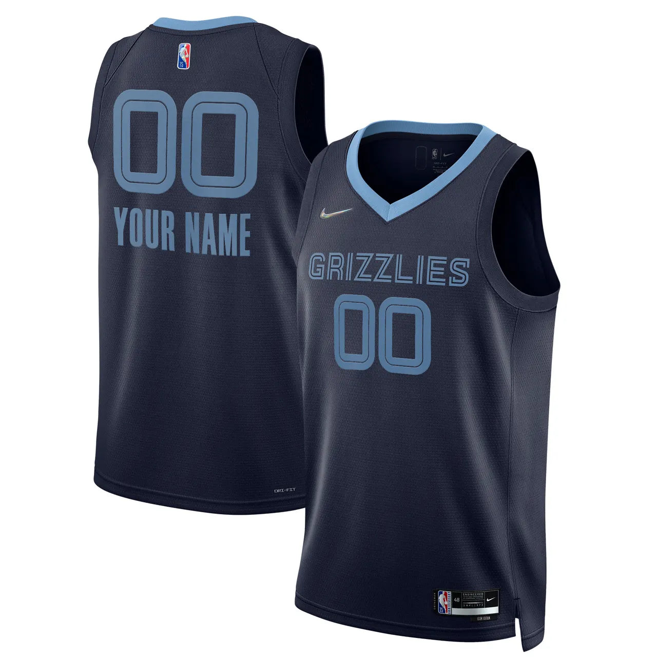 Grizzlies Navy Icon Jersey - Hình 2