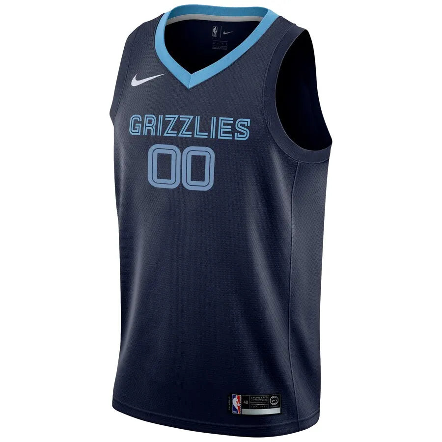 Grizzlies Navy Icon Custom Jersey - Hình 2