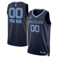 Grizzlies Navy Custom Jersey nike