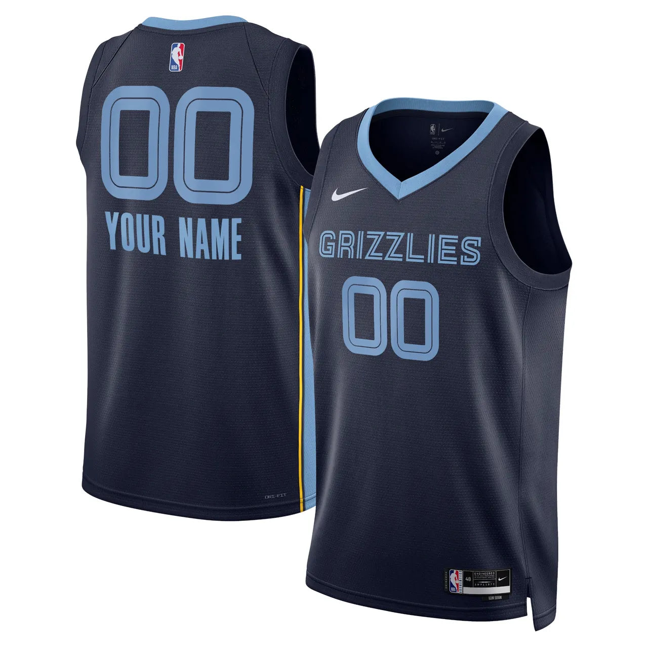 Grizzlies Navy Custom Jersey nike