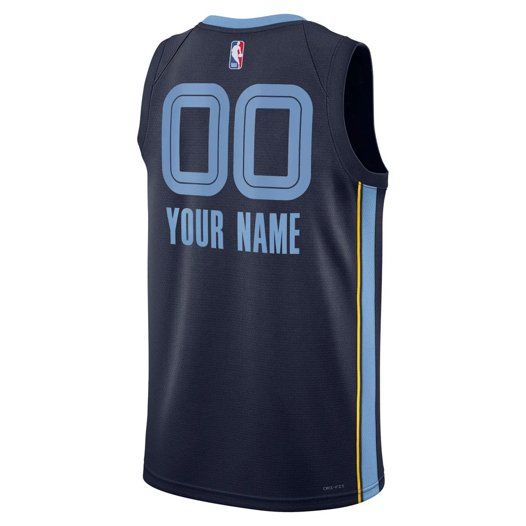 Grizzlies Navy Custom Jersey nike - Hình 3