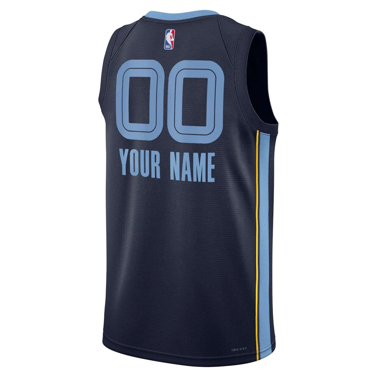 Grizzlies Navy Custom Jersey nike - Hình 3