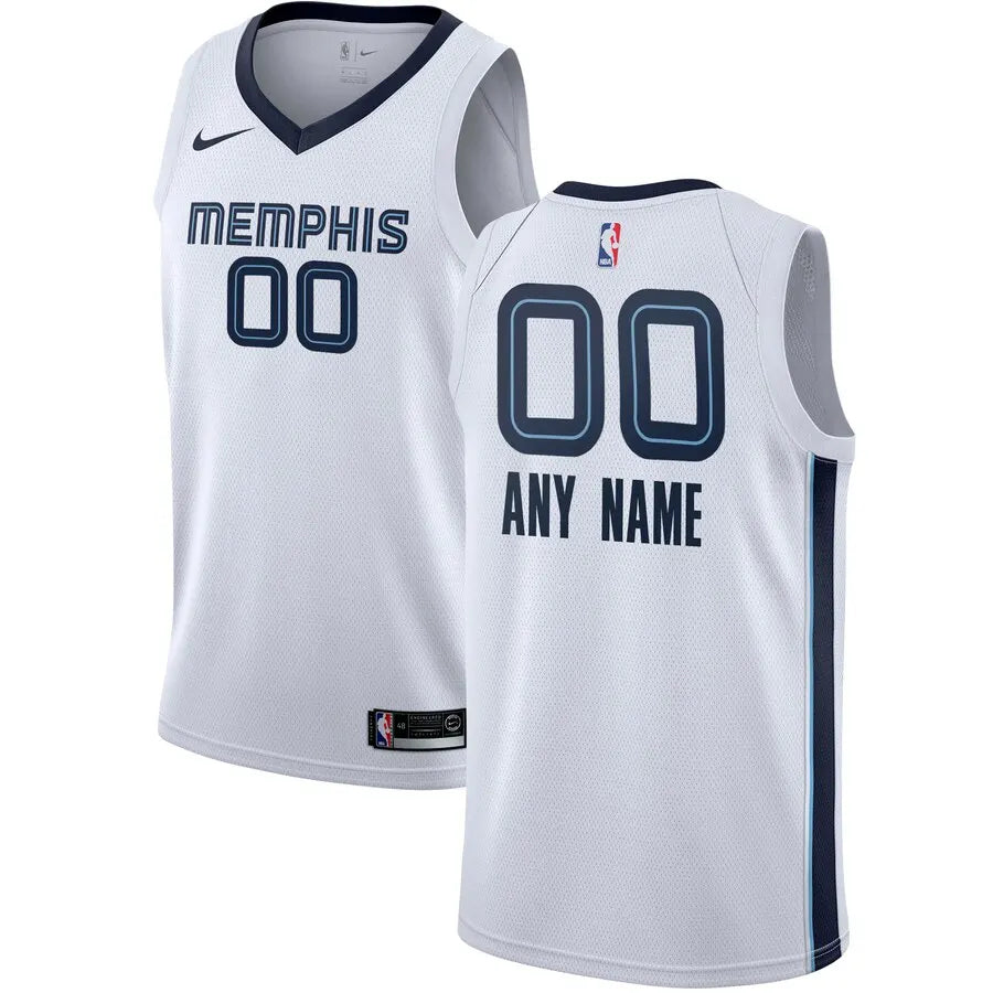 nike Grizzlies White Custom Jersey