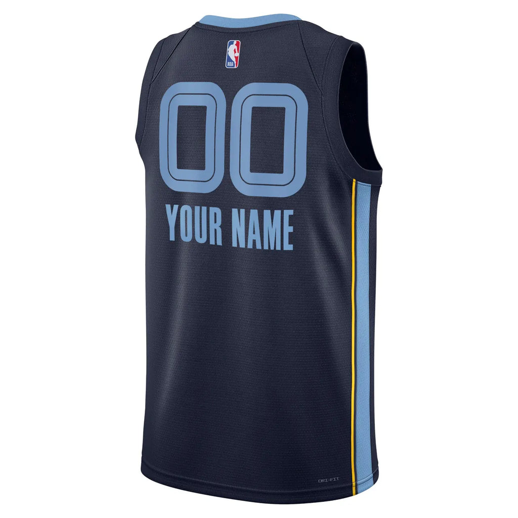 nike Grizzlies Navy Custom Jersey - Hình 4