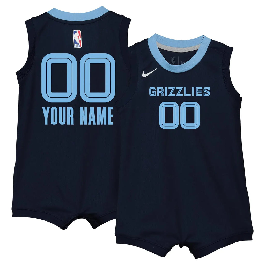 Grizzlies Baby Bodysuit Navy