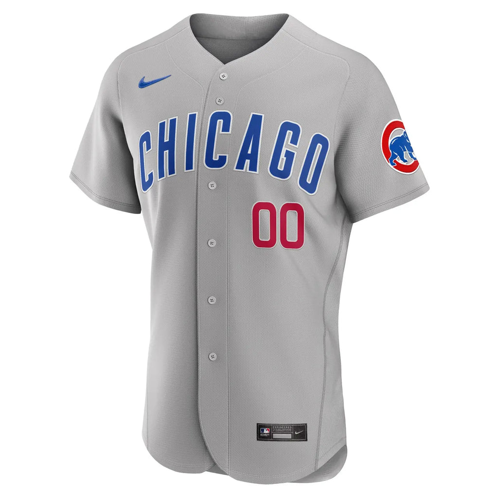 Cubs Gray Road Custom Jersey - Hình 2