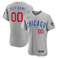 Cubs Gray Road Custom Jersey