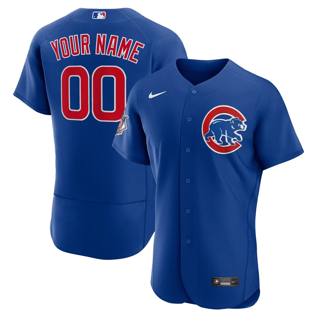 Cubs Royal Blue Custom Jersey