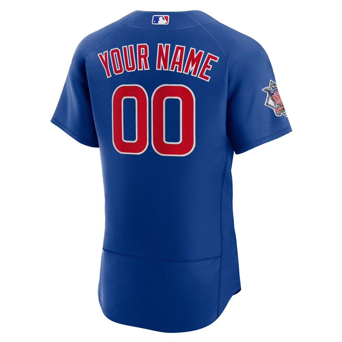 Cubs Royal Blue Custom Jersey - Hình 3