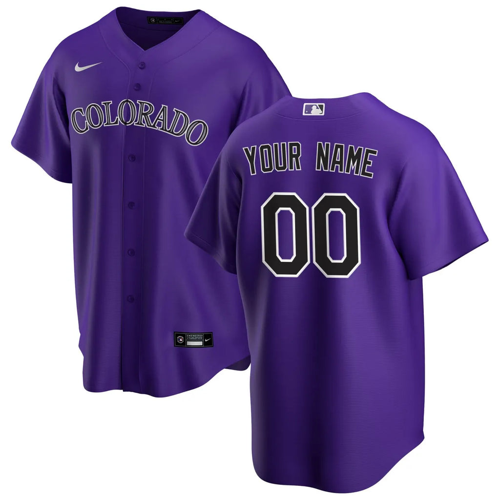 nike Rockies Purple Custom Jersey