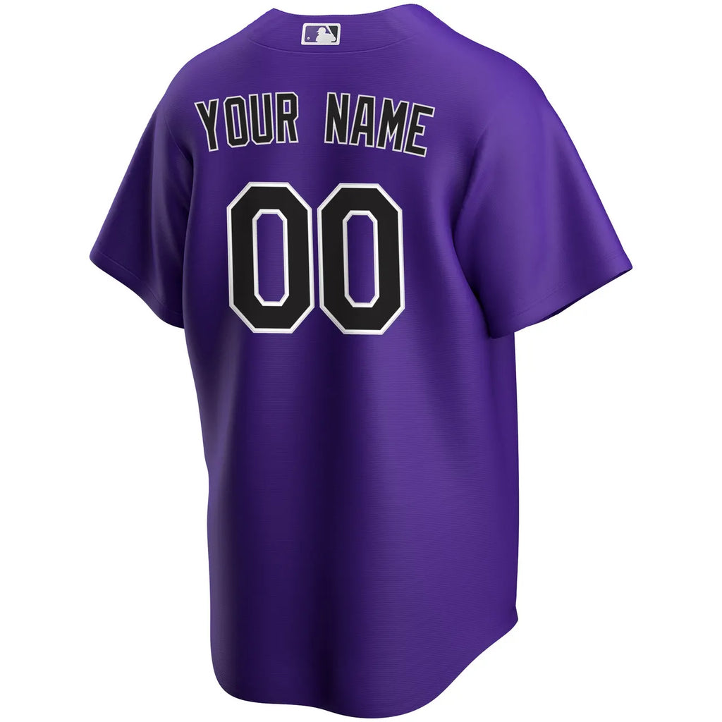 nike Rockies Purple Custom Jersey - Hình 3