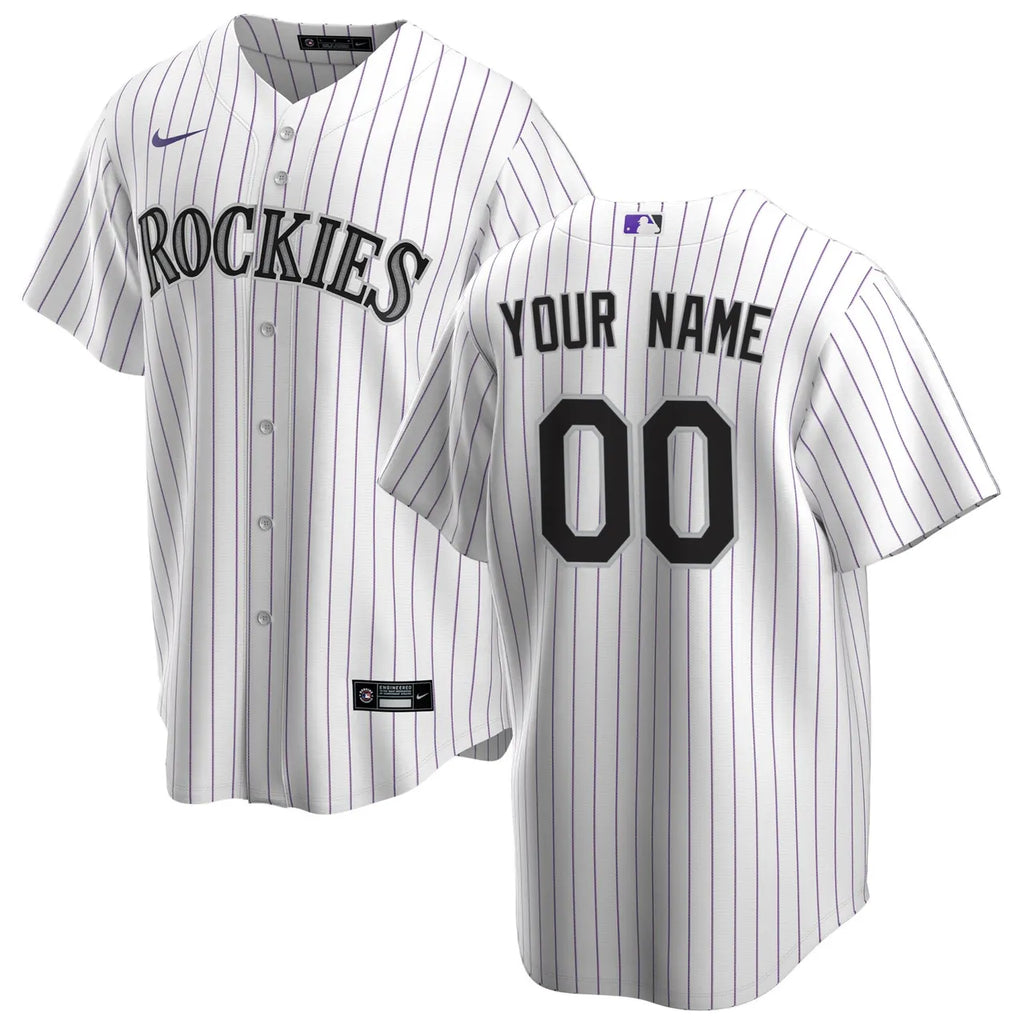 Rockies Pinstripe Custom Jersey