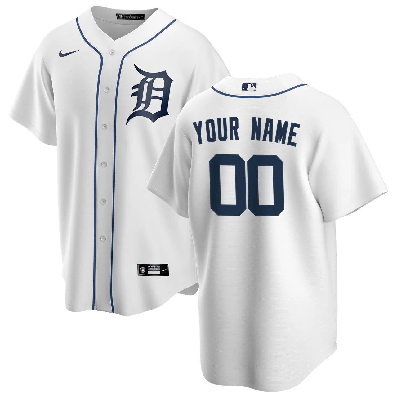 Nike Tigers White Custom Jersey
