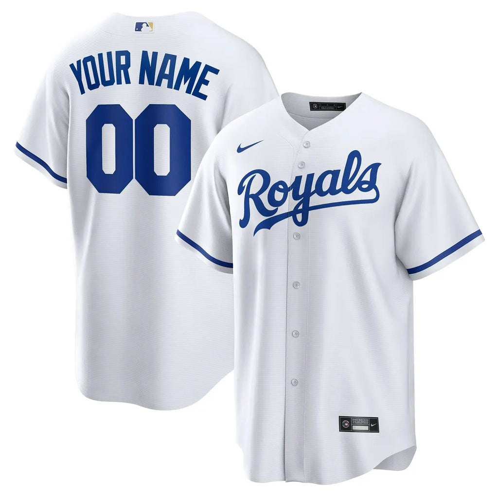 Royals White Home Custom Jersey
