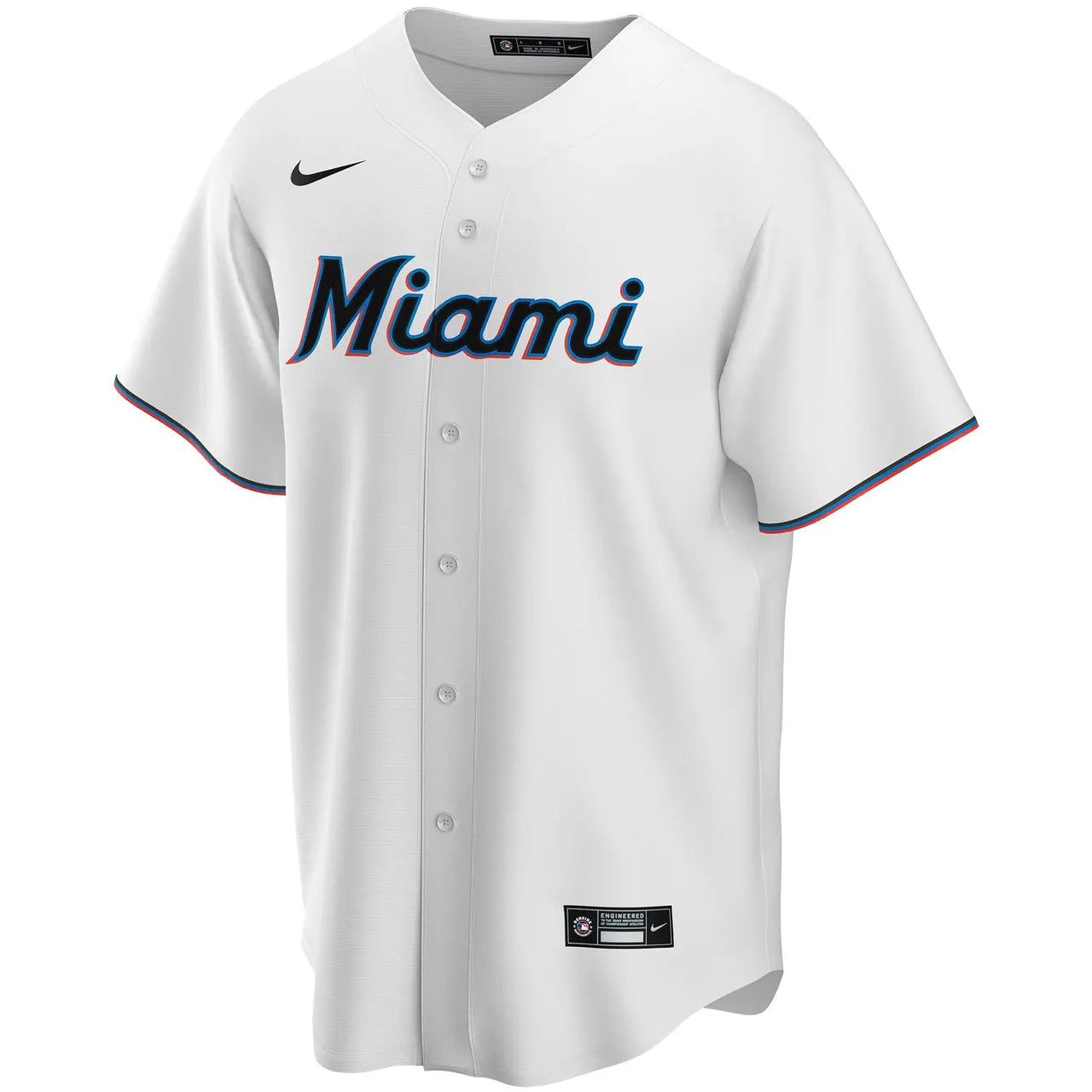 miami Nike Marlins White Custom Jersey - Hình 2