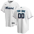 miami Nike Marlins White Custom Jersey