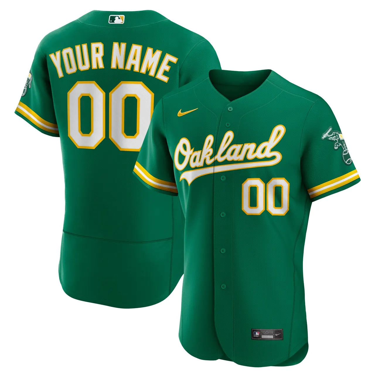 oakland Nike Athletics Green Custom Jersey