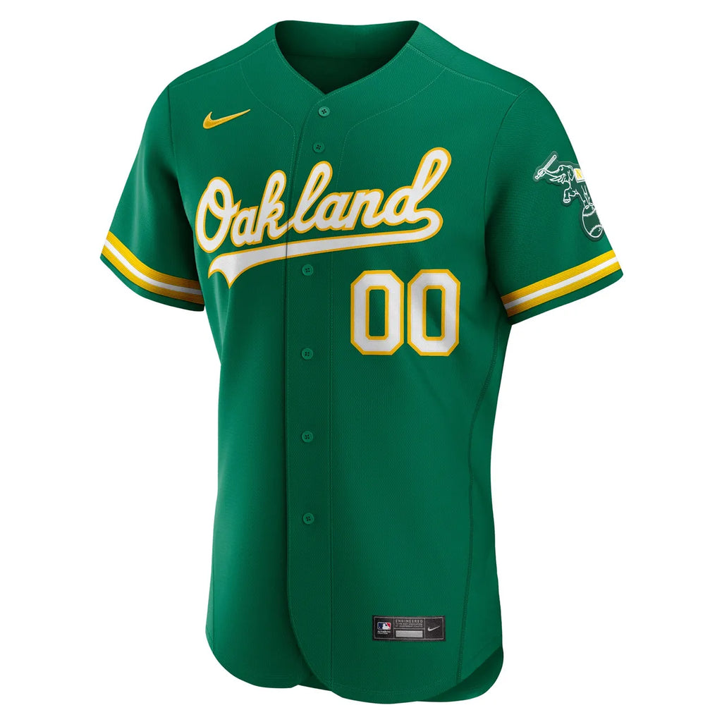 oakland Nike Athletics Green Custom Jersey - Hình 2