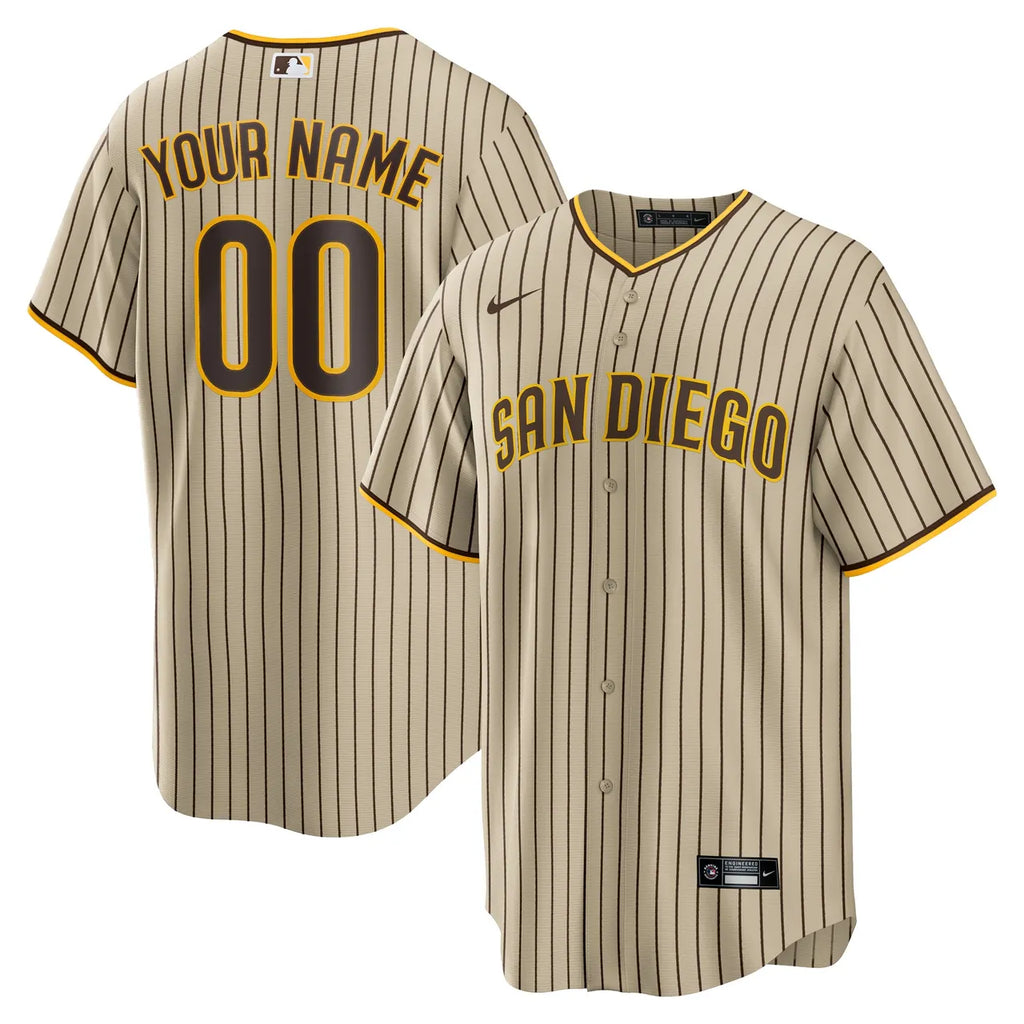 Padres Tan Pinstripe Jersey nike