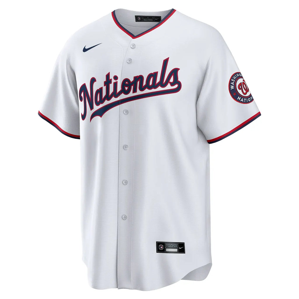 nike Nationals White Replica Custom Jersey - Hình 2