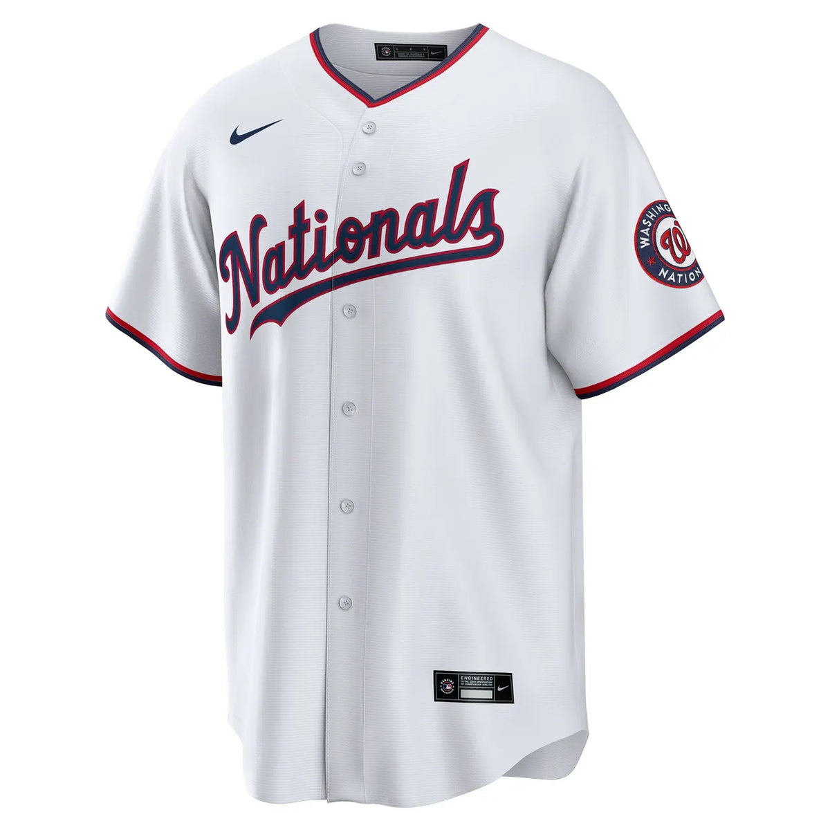 nike Nationals White Replica Custom Jersey - Hình 2