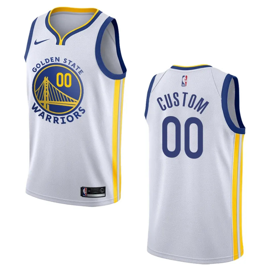 nike Warriors White Custom Jersey