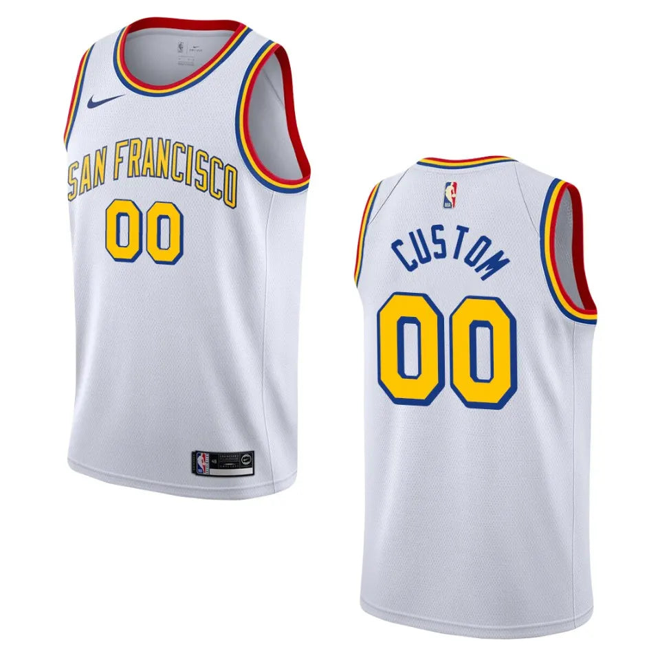 Warriors White Custom Jersey nike