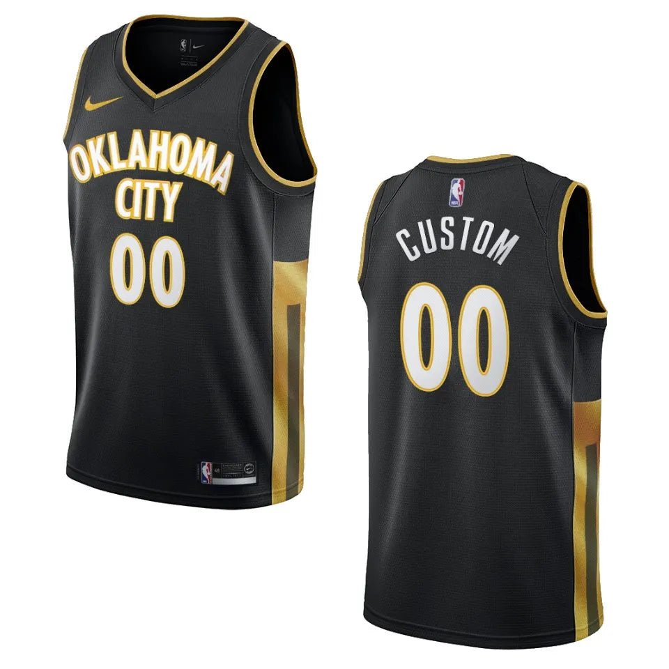 Thunder Black Custom Jersey