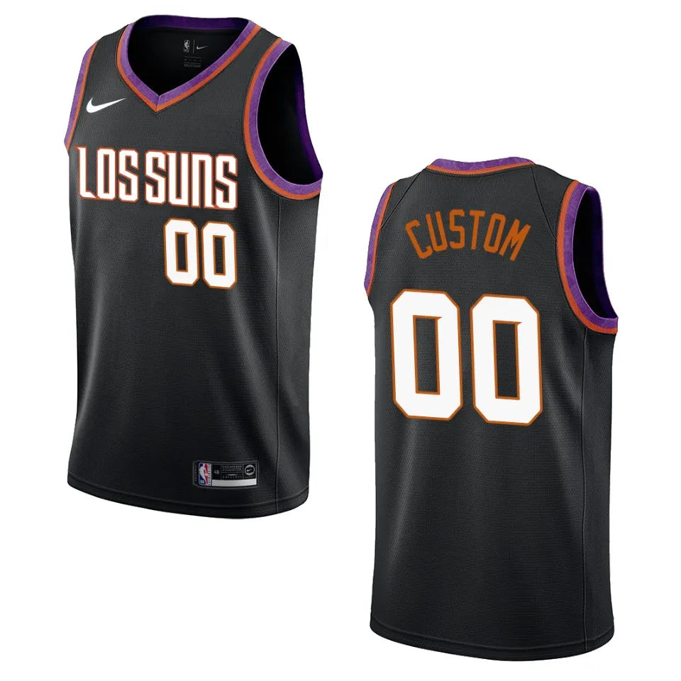 Nike Los Suns Black Custom Jersey