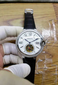 Cartier Diamond Bezel Black Strap