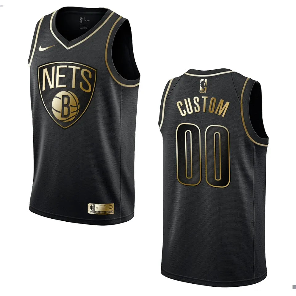 Nets Black Golden Jersey Nike