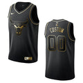 Bulls Black Gold Custom Jersey