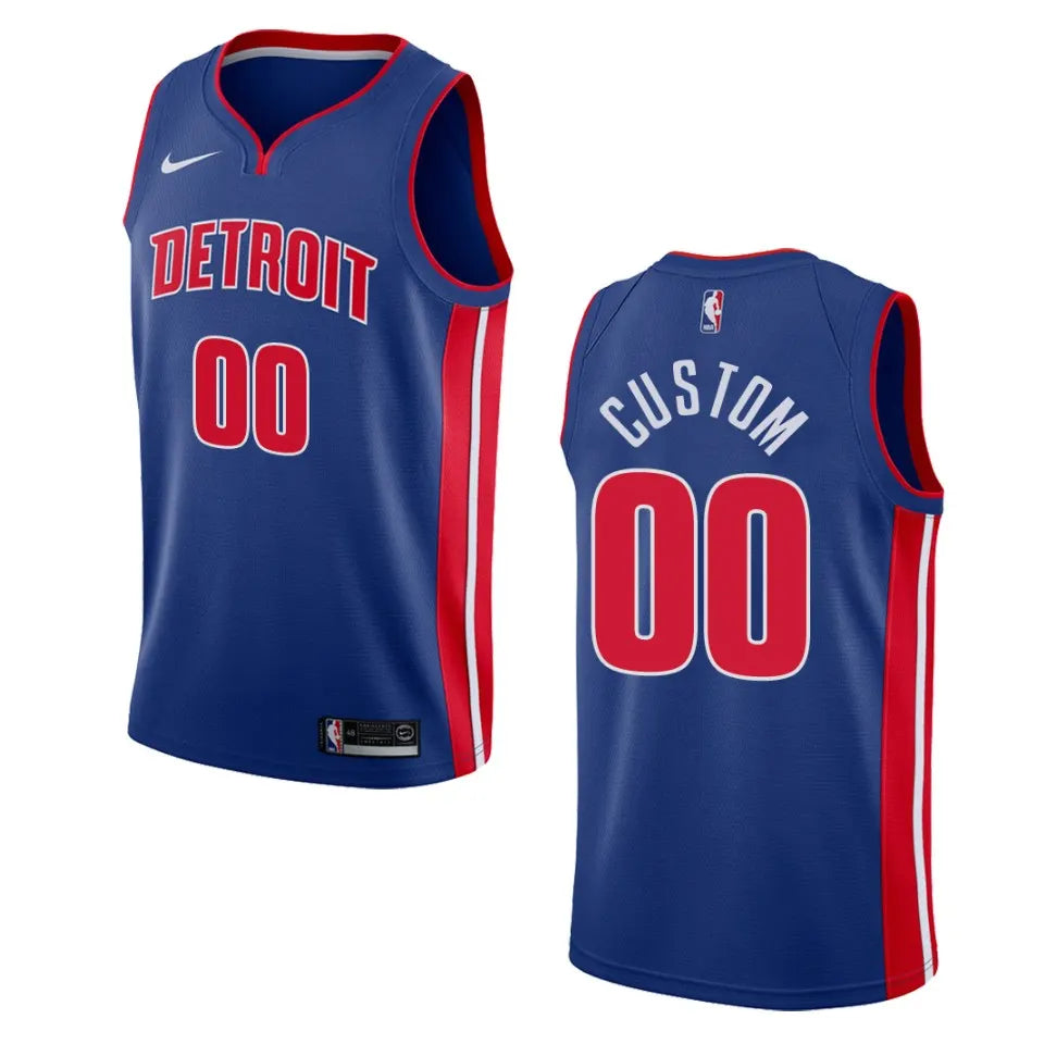 Pistons Blue Custom Jersey