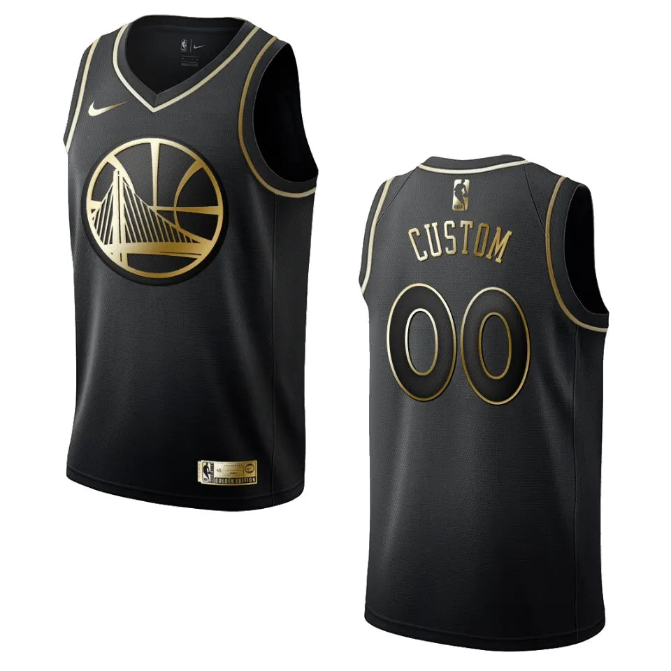 nike Warriors Black Custom Jersey