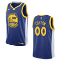 nike personalized Warriors Blue Custom Jersey