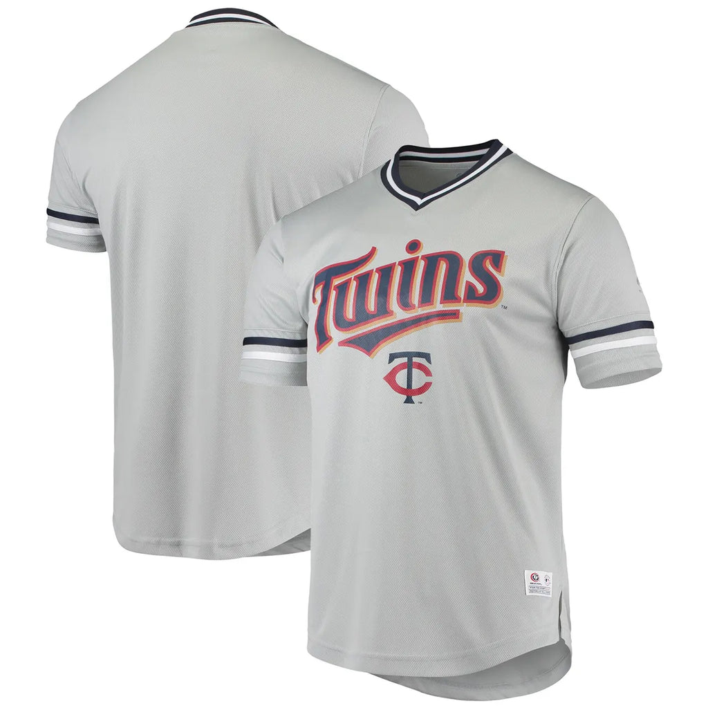 Twins Gray Throwback Jersey - Hình 2