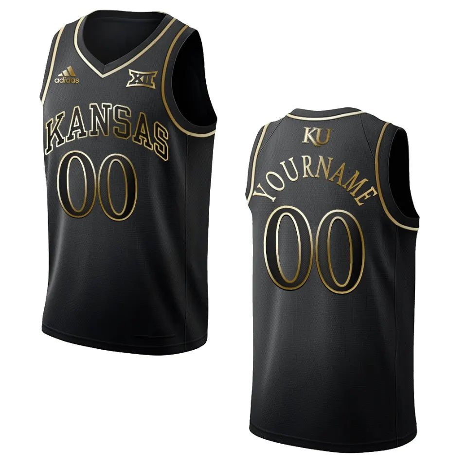 Kansas Jayhawks Black Gold Jersey
