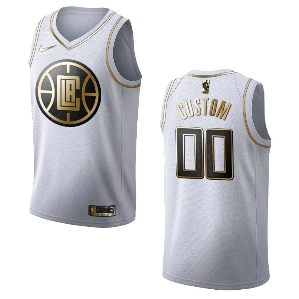 nike Custom Clippers White Jersey